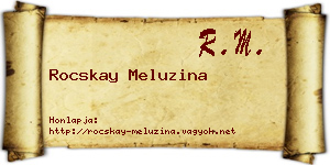 Rocskay Meluzina névjegykártya